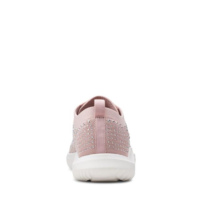 Women's Clarks Nova Spark Flat Shoes Pink | CLK179RWX