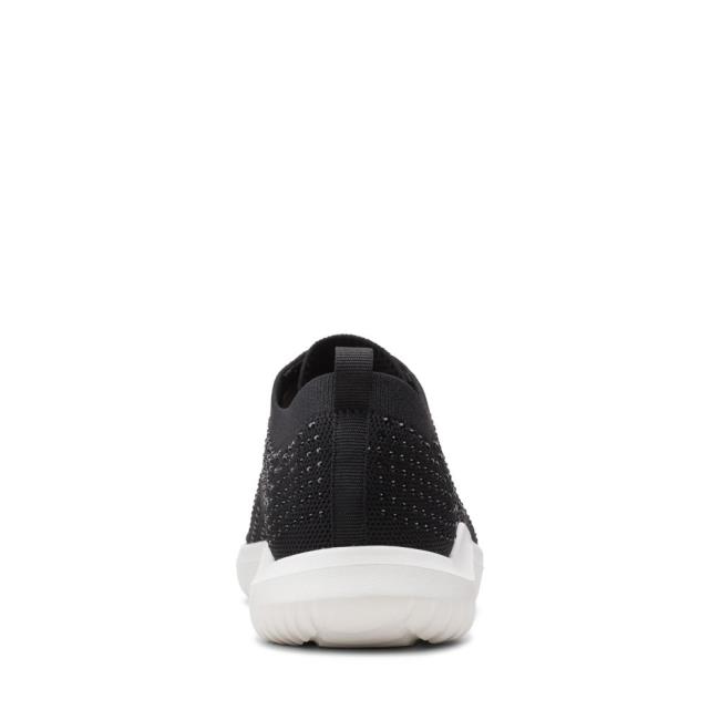 Women's Clarks Nova Spark Sneakers Black | CLK487KVF