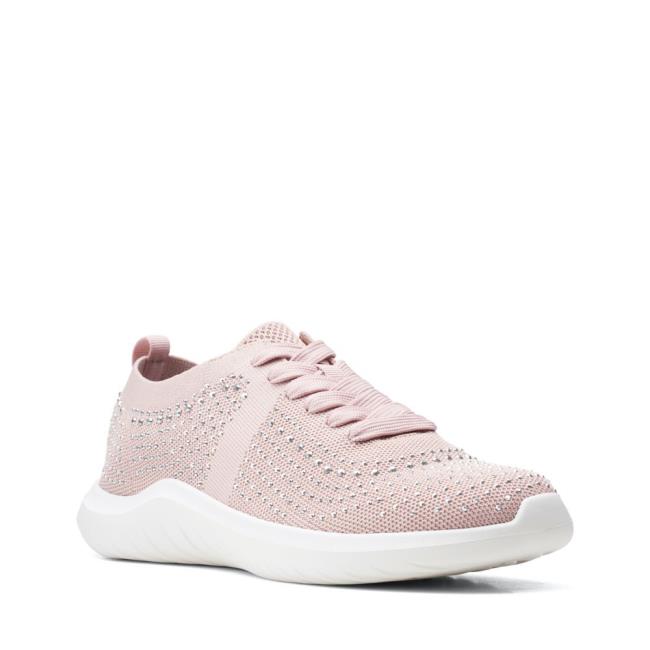 Women's Clarks Nova Spark Sneakers Pink | CLK768NRO