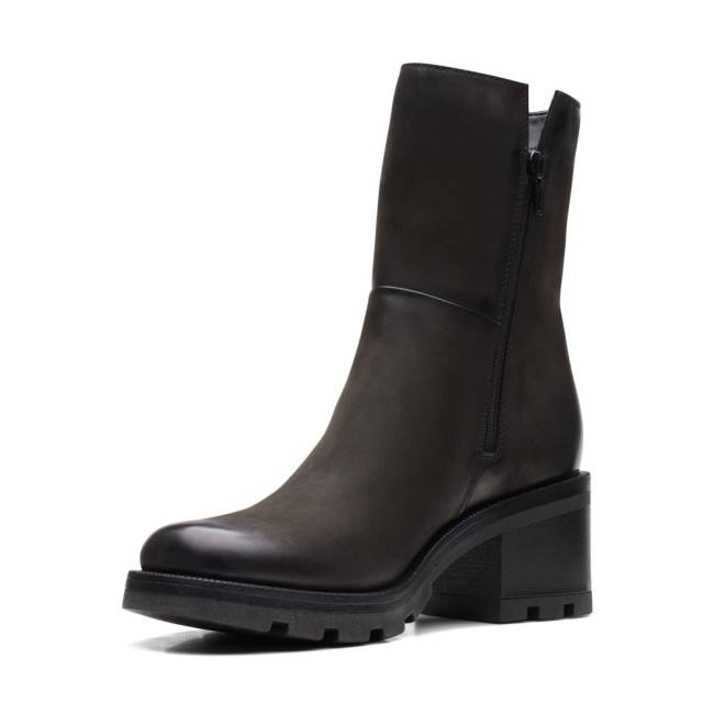 Women's Clarks Odollo Zip Ankle Boots Black | CLK837VAE