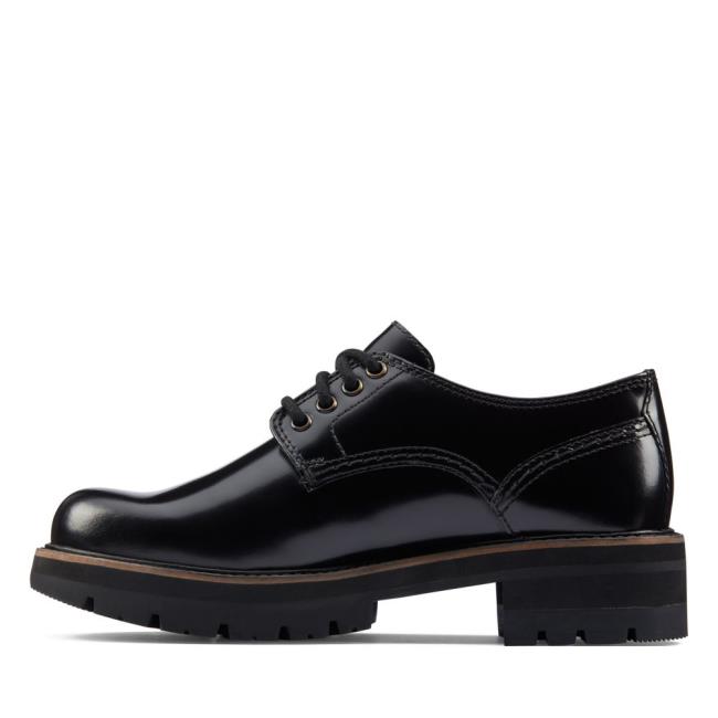 Women's Clarks Orianna Derby Black Shoes Black | CLK675YIE