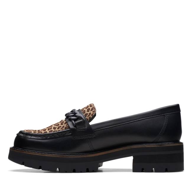 Women's Clarks Orianna Edge Loafers Black | CLK730CBN