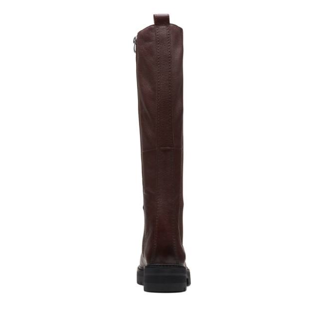 Women's Clarks Orianna Long Knee-high Boots Brown | CLK879ZUK