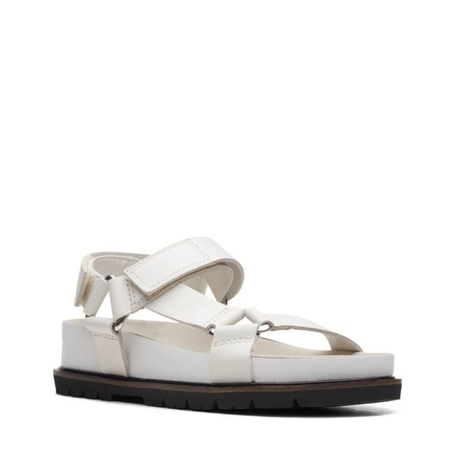 Women's Clarks Orianna Sporty Sandals White | CLK087OVR