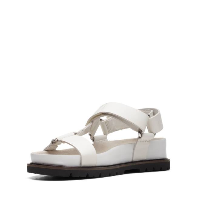 Women's Clarks Orianna Sporty Sandals White | CLK087OVR