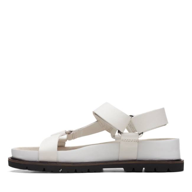 Women's Clarks Orianna Sporty Sandals White | CLK087OVR