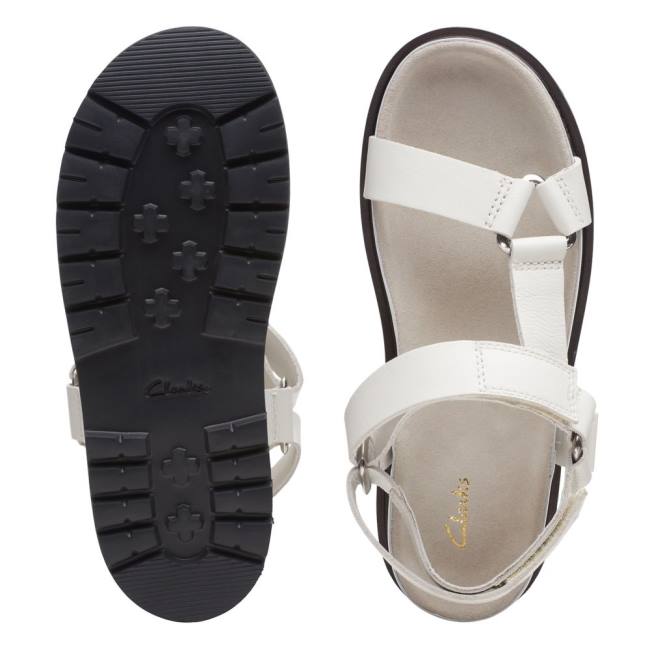 Women's Clarks Orianna Sporty Sandals White | CLK087OVR