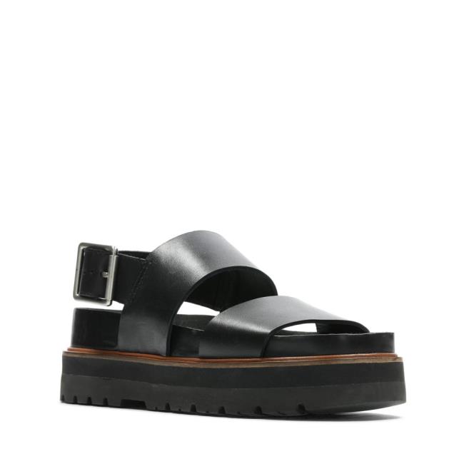 Women's Clarks Orianna Strap Sandals Black | CLK139DCE