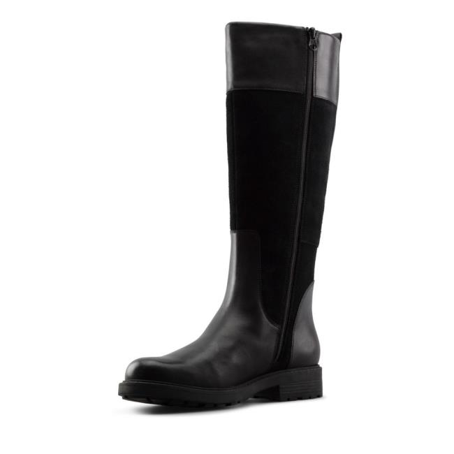 Women's Clarks Orinoco 2 Hi Knee-high Boots Black | CLK096HLP