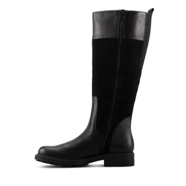 Women's Clarks Orinoco 2 Hi Knee-high Boots Black | CLK096HLP