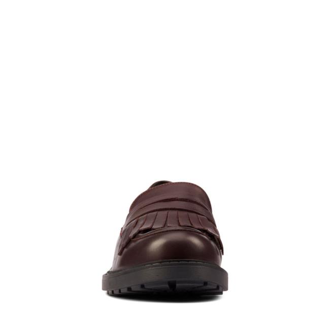 Women's Clarks Orinoco 2 Loafer Flat Shoes Burgundy | CLK381FCP