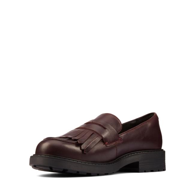 Women's Clarks Orinoco 2 Loafer Flat Shoes Burgundy | CLK381FCP