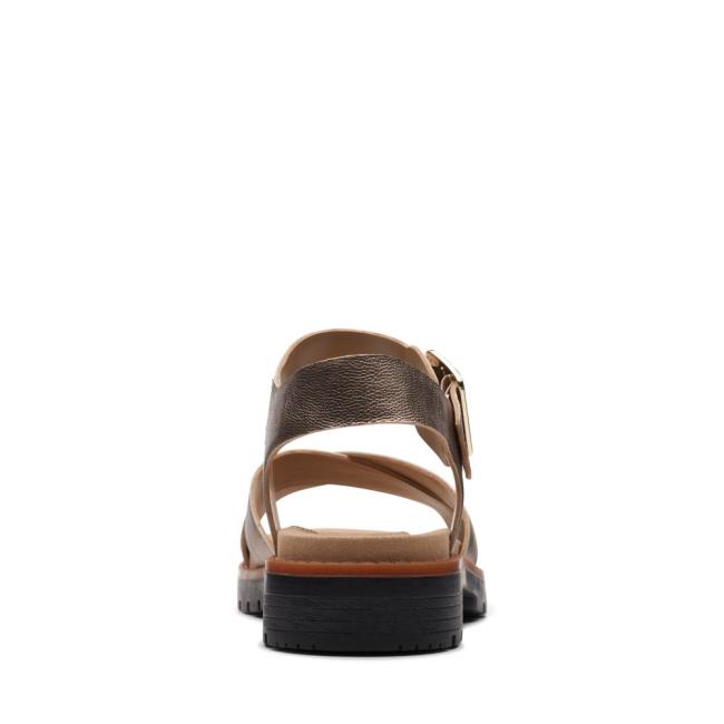 Women's Clarks Orinoco Strap Sandals Metal | CLK210AMC