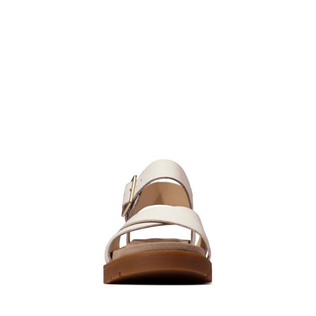 Women's Clarks Orinoco Strap Sandals White | CLK469UHD