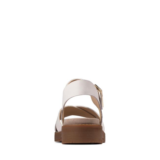 Women's Clarks Orinoco Strap Sandals White | CLK469UHD