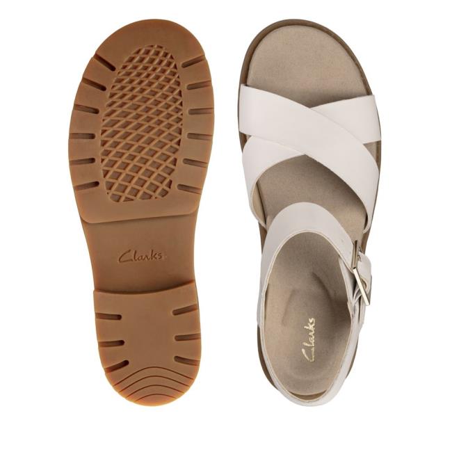 Women's Clarks Orinoco Strap Sandals White | CLK469UHD