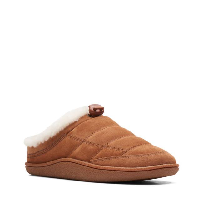 Women's Clarks Pilton Mule Slippers Brown | CLK815VQC