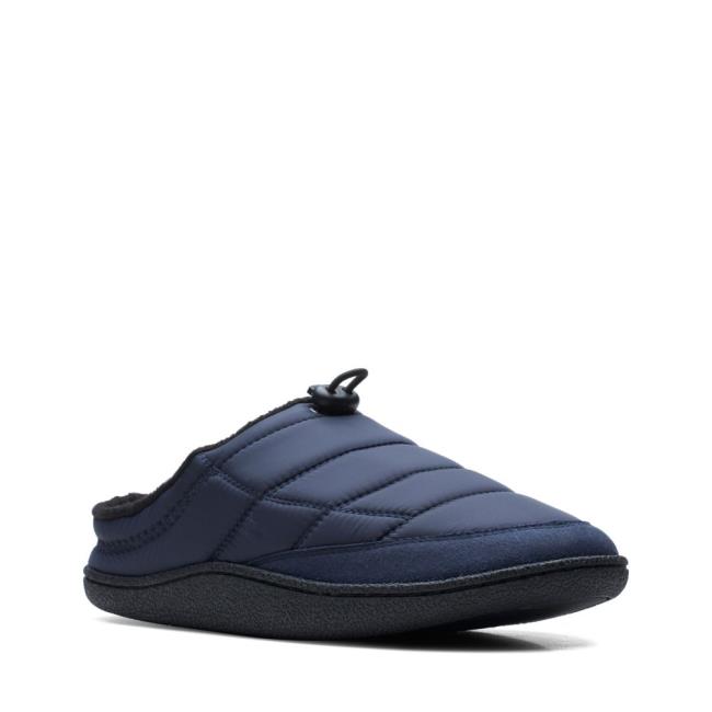 Women's Clarks Pilton Mule Slippers Navy | CLK614LFO