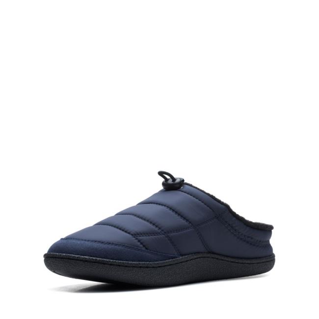 Women's Clarks Pilton Mule Slippers Navy | CLK614LFO