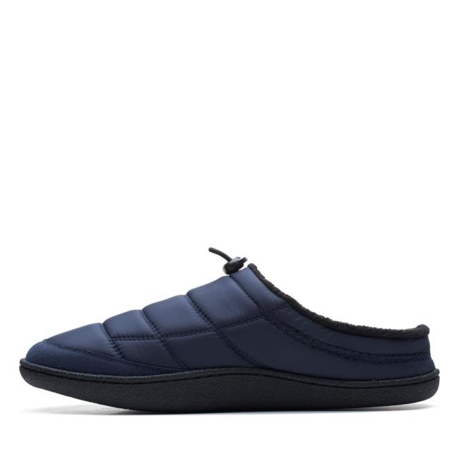 Women's Clarks Pilton Mule Slippers Navy | CLK614LFO