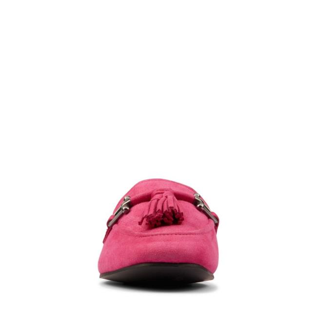 Women's Clarks Pure 2 Tassel Loafers Pink | CLK920NVA