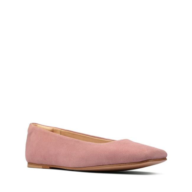 Women's Clarks Pure Ballet 2 Ballet Flats Rose | CLK012QZB