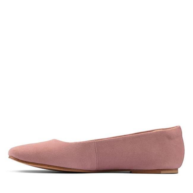 Women's Clarks Pure Ballet 2 Ballet Flats Rose | CLK012QZB