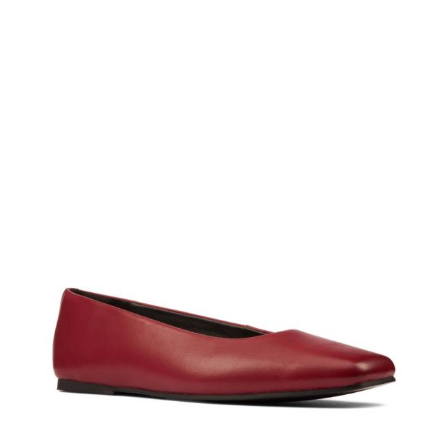 Women's Clarks Pure Ballet 2 Ballet Flats Red | CLK506RHA