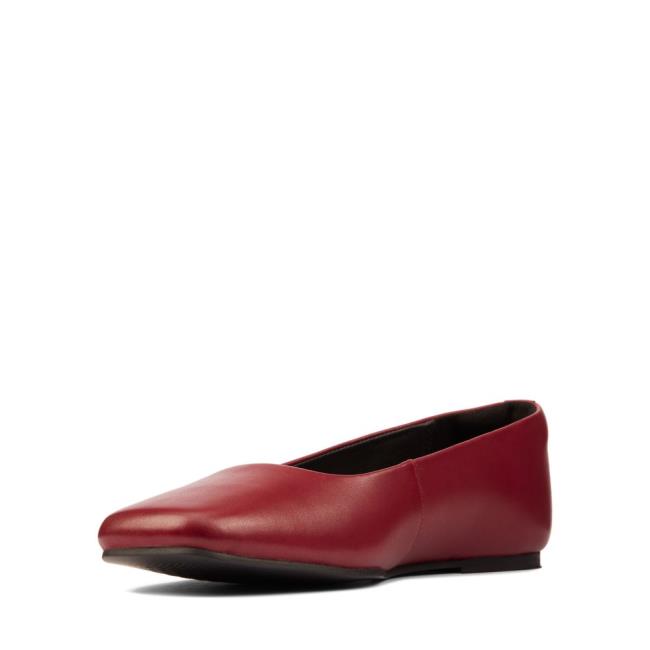 Women's Clarks Pure Ballet 2 Ballet Flats Red | CLK506RHA