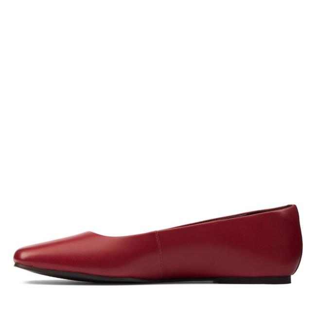 Women's Clarks Pure Ballet 2 Ballet Flats Red | CLK506RHA