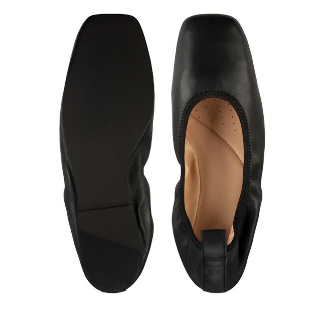 Women's Clarks Pure Ballet Black Shoes Black | CLK581ZBJ