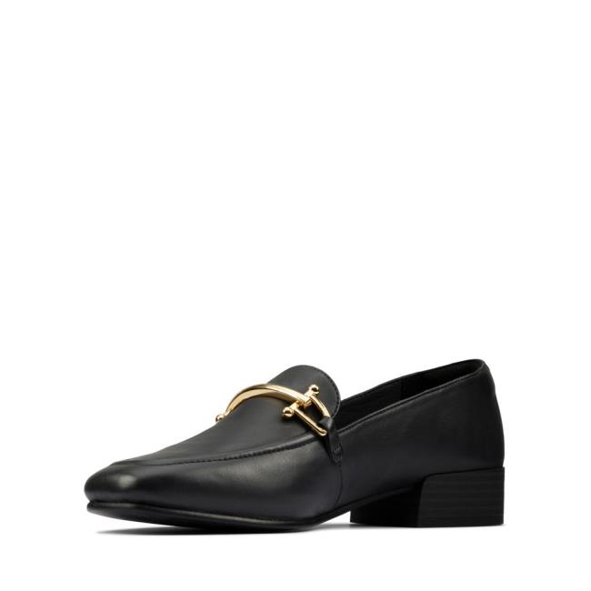 Women's Clarks Pure Block Loafers Black | CLK153ZGX