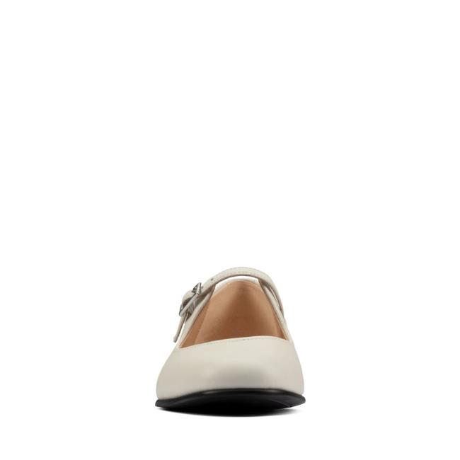 Women's Clarks Pure Flat Flat Shoes White | CLK756GMC