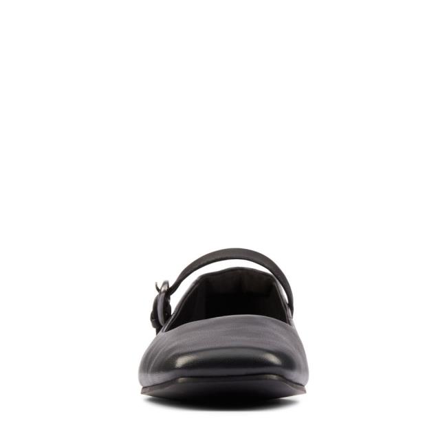 Women's Clarks Pure T bar Black Shoes Black | CLK687JQK