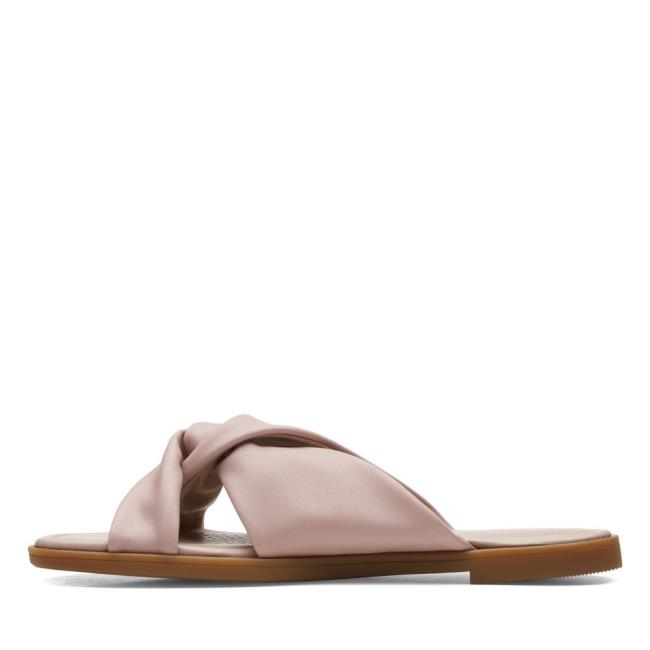 Women's Clarks Reyna Twist Sandals Rose | CLK093GLR