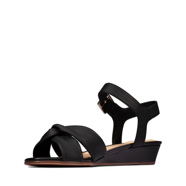 Women's Clarks Sense Strap Sandals Black | CLK637SYG