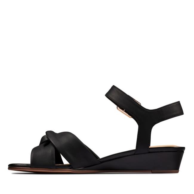 Women's Clarks Sense Strap Sandals Black | CLK637SYG