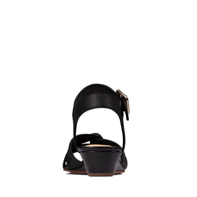 Women's Clarks Sense Strap Sandals Black | CLK637SYG