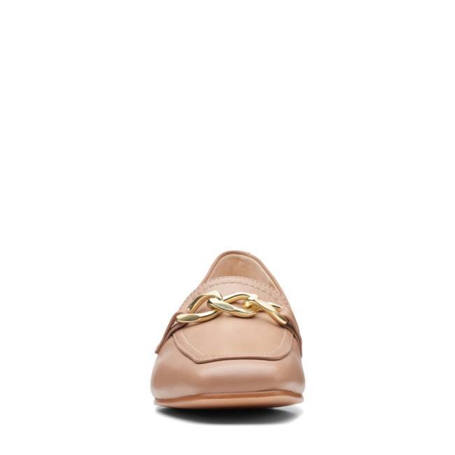 Women's Clarks Seren 30 Step Loafers Beige | CLK951QOL