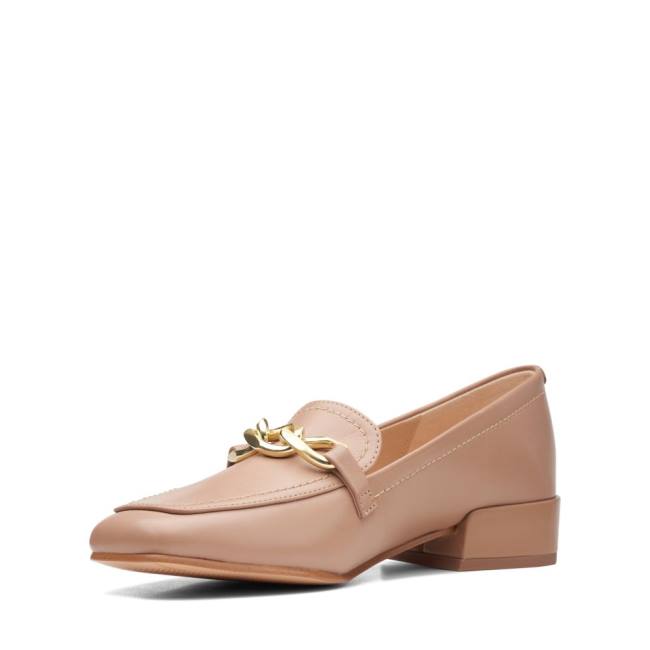 Women's Clarks Seren 30 Step Loafers Beige | CLK951QOL