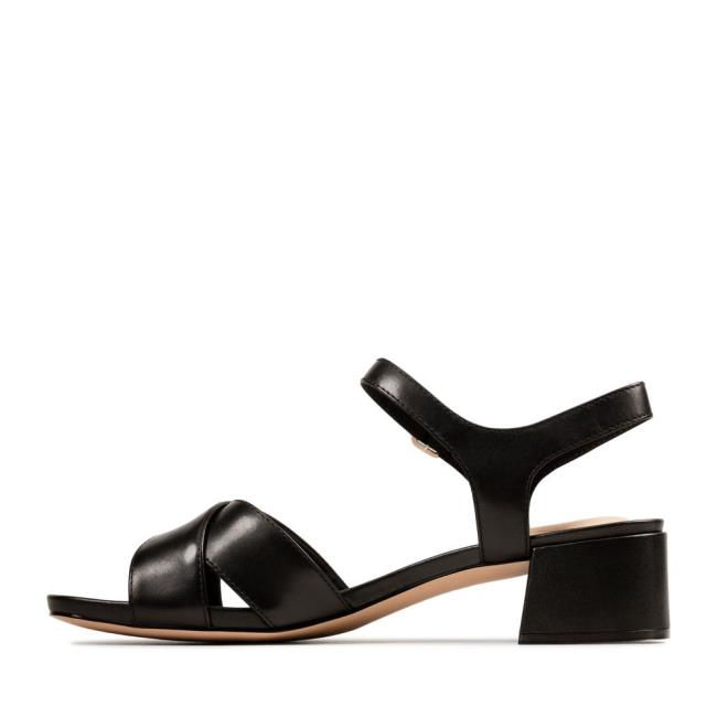 Women's Clarks Sheer 35 Strap Sandals Black | CLK392KCW