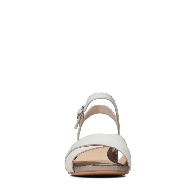 Women's Clarks Sheer 35 Strap Sandals White | CLK462YCX