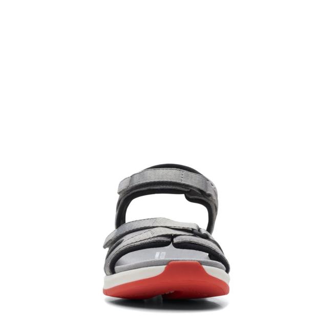 Women's Clarks Solan Drift Sandals Grey | CLK326DPJ