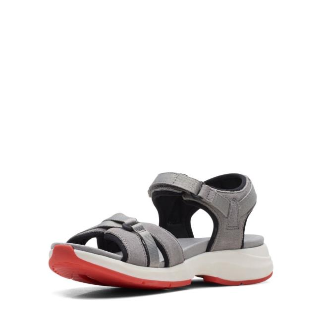 Women's Clarks Solan Drift Sandals Grey | CLK326DPJ