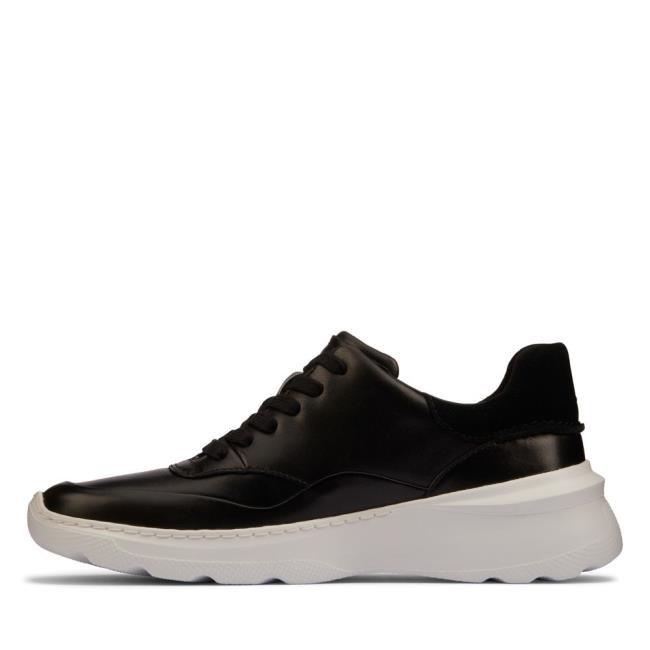 Women's Clarks Sprint Lite Lace Black Shoes Black | CLK941HVJ