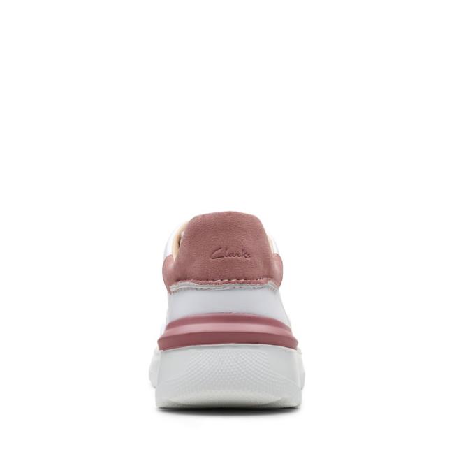 Women's Clarks Sprint Lite Lace Sneakers White Rose | CLK587YGU