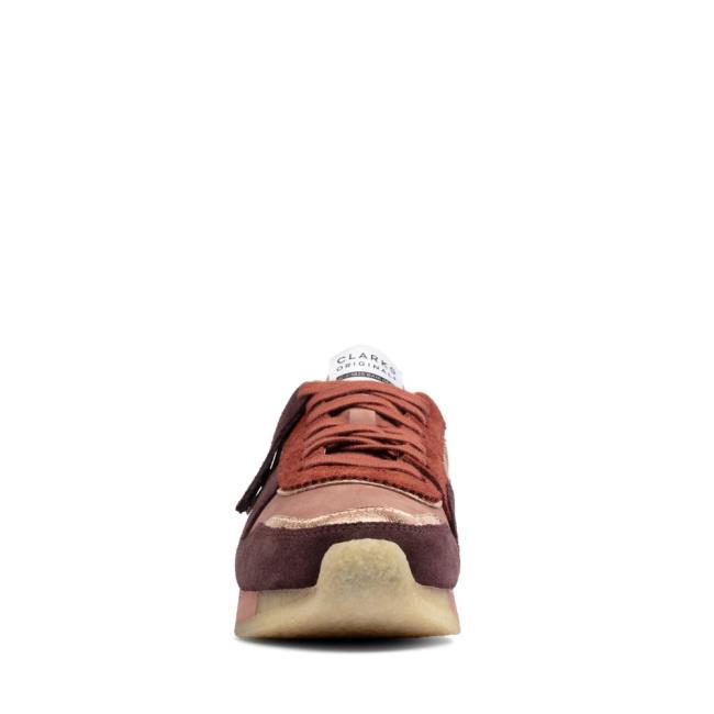 Women's Clarks Tor Run Sneakers Rose | CLK931UYV