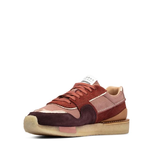 Women's Clarks Tor Run Sneakers Rose | CLK931UYV