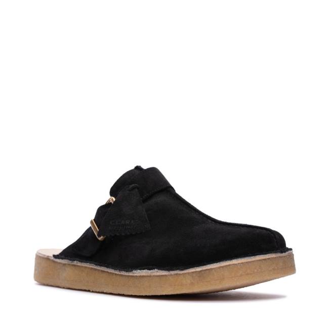 Women's Clarks Trek Mule Slippers Black | CLK261LRG