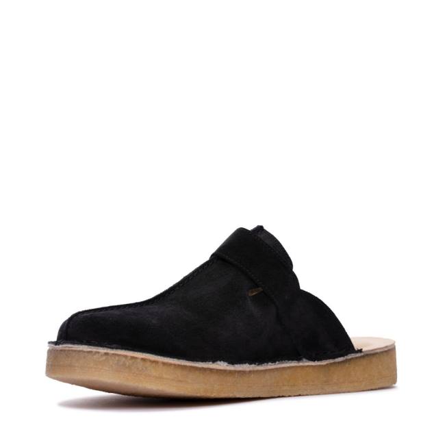 Women's Clarks Trek Mule Slippers Black | CLK261LRG